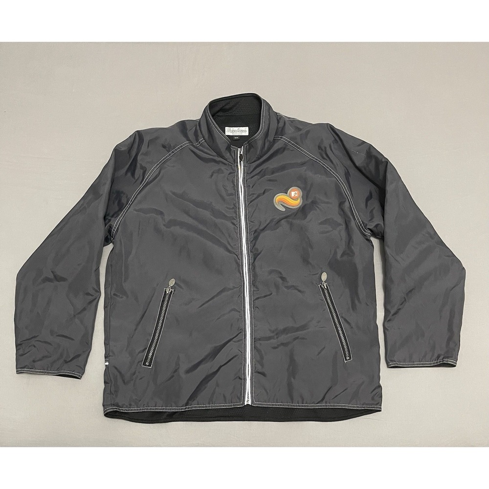Boardroom MTV Music Television Track Jacket Mens M Grey Full Zip Windbreaker